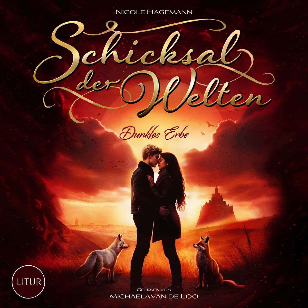 Cover des Hörbuchs „Schicksal der Welten – Dunkles Erbe“